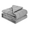 Grey Brushed Polyester Weighted Blanket with Glass Bead Filling